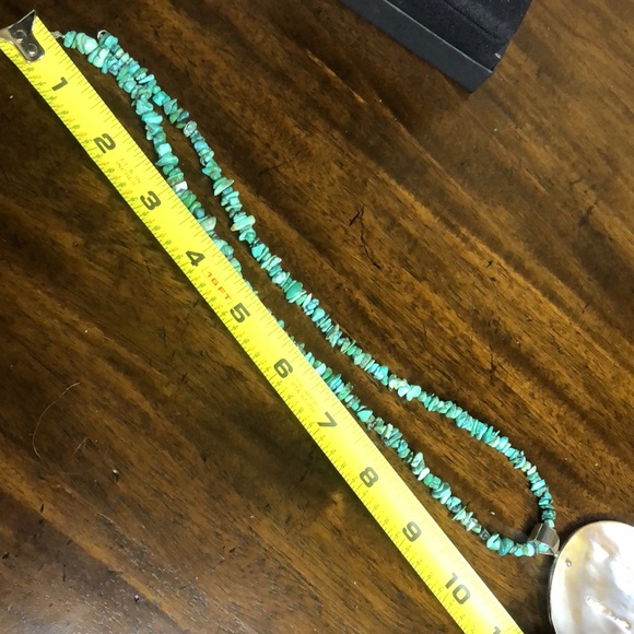 JAY KING Desert Rose Turquoise Chip Mother Of Pearl Sterling Silver Necklace - Picture 9 of 11